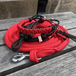 Ensemble licol et longe « Rouge Désir »
