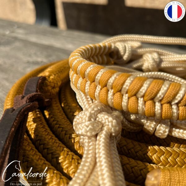 Ensemble licol et longe caramel et or brillant – Image 3