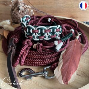 Ensemble licol, longe et bijou plumes "balade dans les sous-bois"